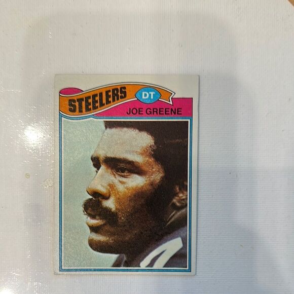 Topps Steelers Trading Card - Pink and Blue of mean Joe greene 1977 good con - Picture 1 of 3